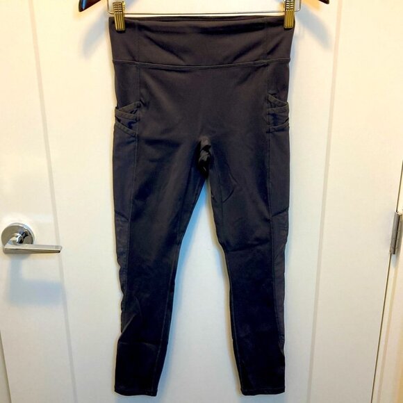 FABLETICS Sz M Motion 365 Grey Leggings Tights w/ Mesh - Picture 1 of 8